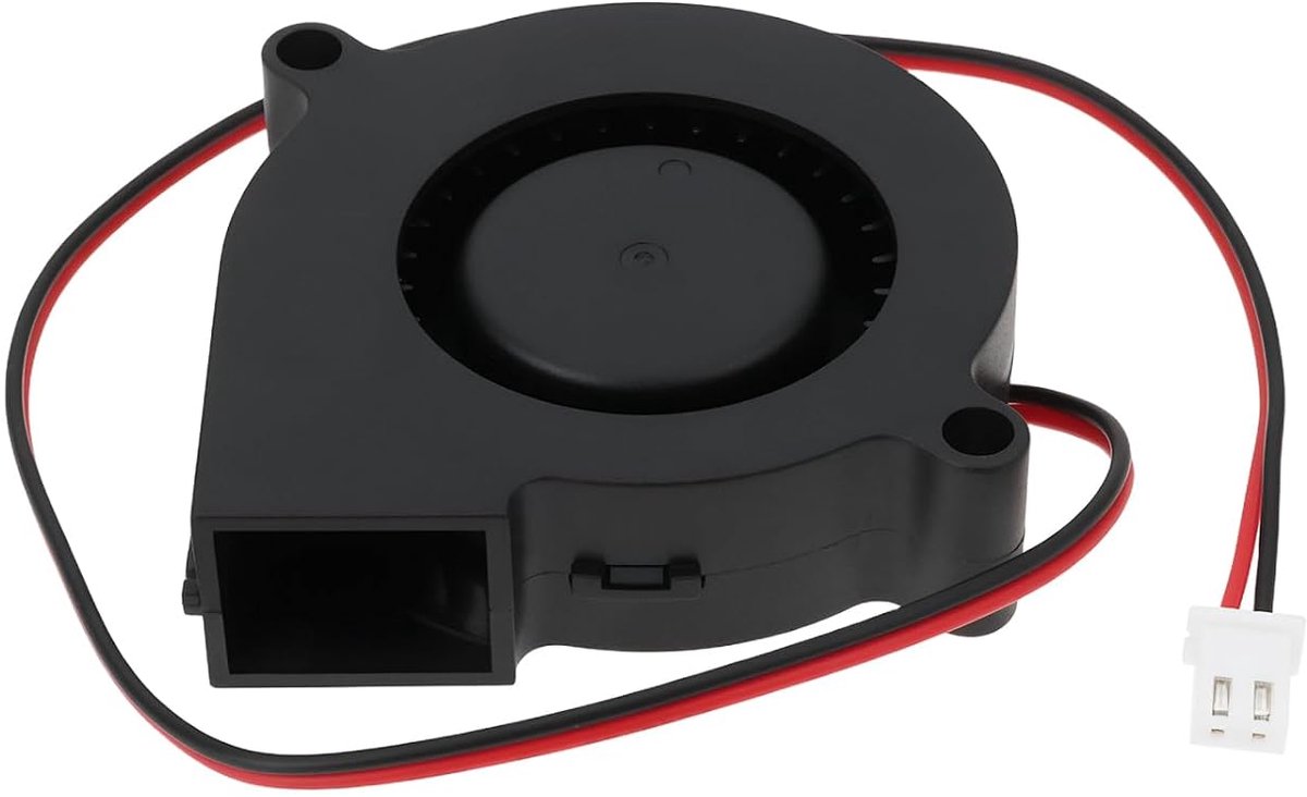 Blower koelventilator 12V 0.12A - 2 pin aansluiting - geschikt voor warmteafvoer - ideaal voor 3D-printer projecten - ShopVlot