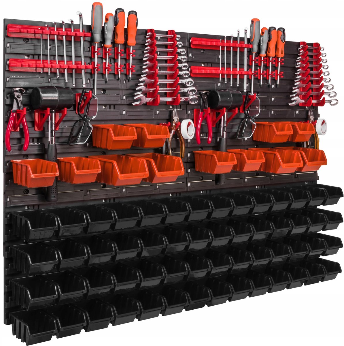 Gereedschapsbord 115x78cm met 68 Bakjes - Wandorganizer Garage