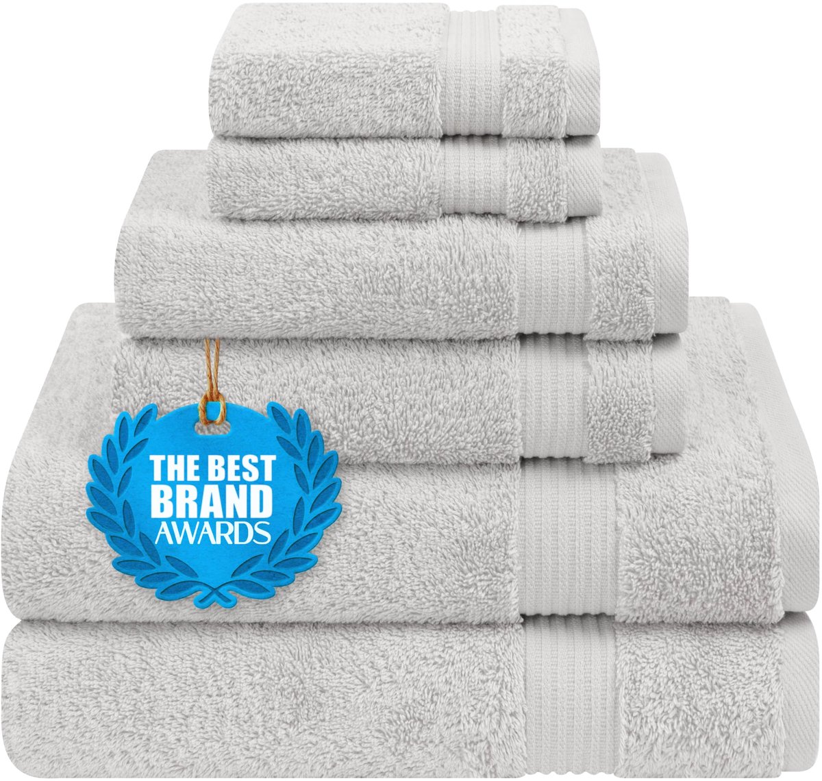 Cotton Paradise 6-delige handdoekenset, 100% Turks katoen, zachte absorberende handdoeken voor badkamer, 2 - ShopVlot