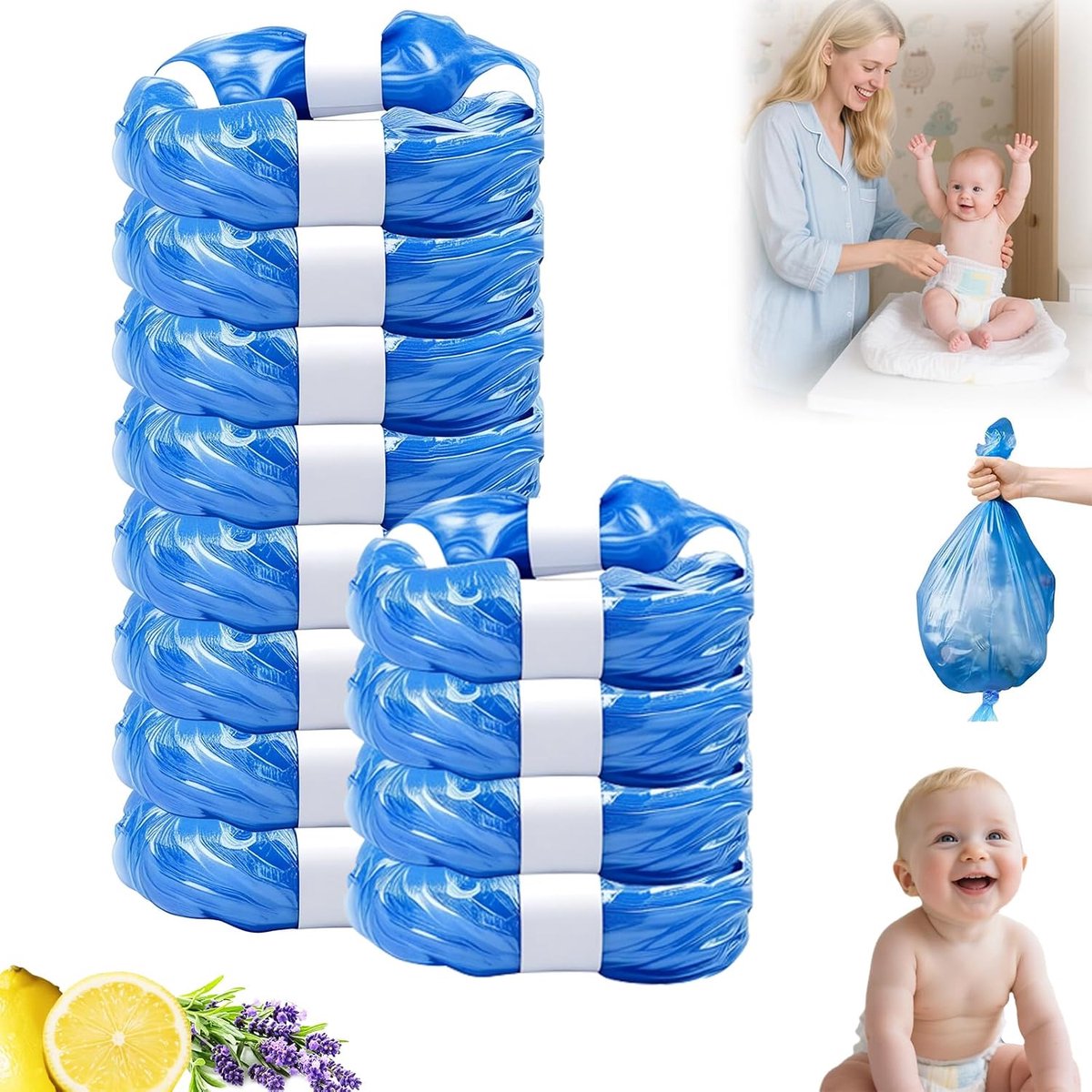 Luieremmer navulcassettes, 12 stuks, compatibel met Tommee Tippee - ShopVlot