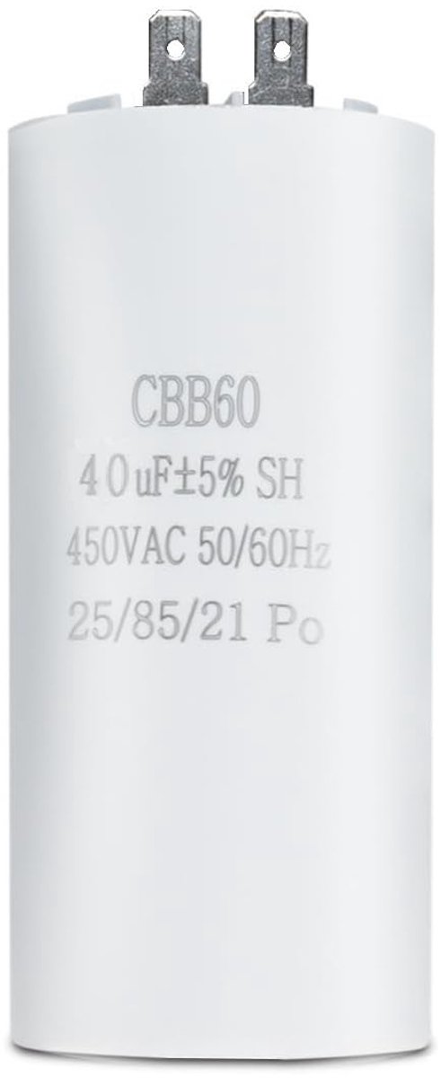 Motorcondensator 40μF - CBB60 450V - 2 aansluitingen - vervang defecte condensator - ShopVlot