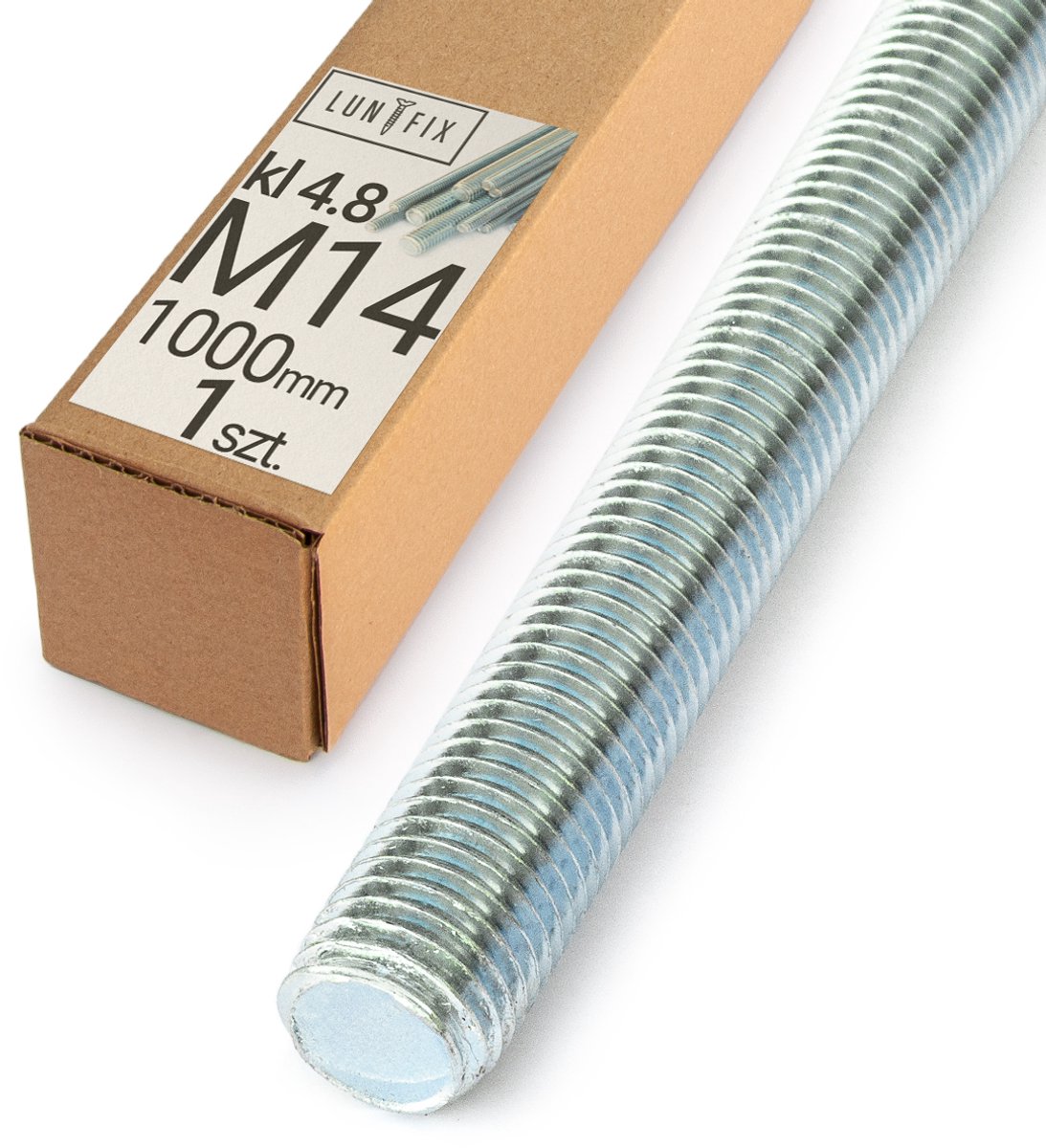 LUN FIX - Draadstang M14 gegalvaniseerd 100cm 1m - staal 4.8 - 1 stuk