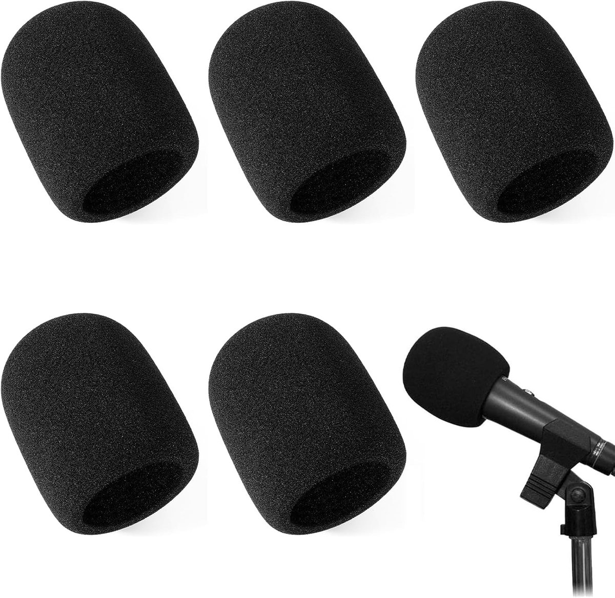 5 stuks microfoon windscherm, popfilter microfoon, stofdicht microfoon foam cover, stofdicht en antibacterieel - ShopVlot