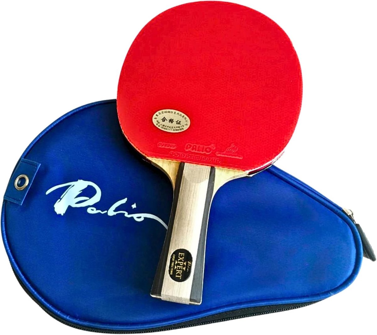 Tafeltennisnetje voor elke tafel - Tafeltennisbat - Hout - ITTF-goedgekeurd met Rubberen Beslag - Voor Beginners