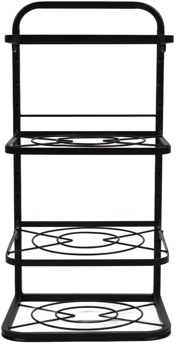 Famanu – Pottenrekorganizers, 4-laags pannenorganizer voor keukenorganisatie en opslag, ideaal voor het organiseren van potten en deksels