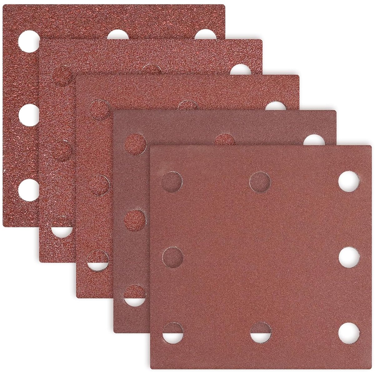 100 stuks schuurpapierset - 110 x 115 mm rechthoekig schuurpapier - ShopVlot