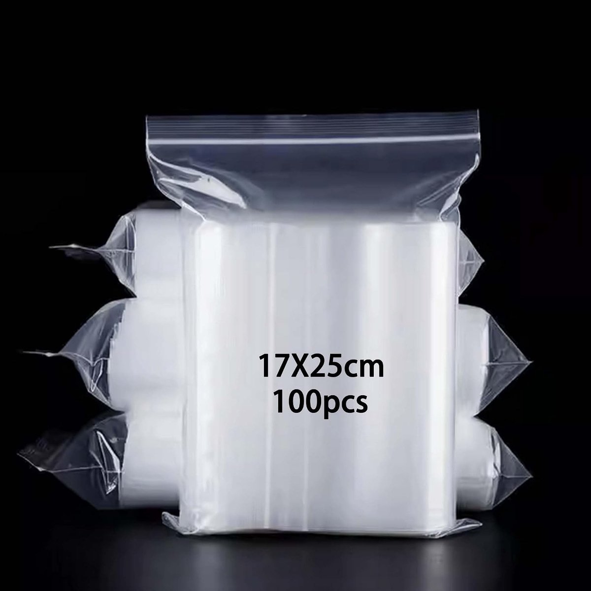 newlng 100pcs Resealable Plastic Bags 17cm x 25cm Grip Seal Bag Clear Small Plastic Bags Sealable Suitable for Books - ShopVlot
