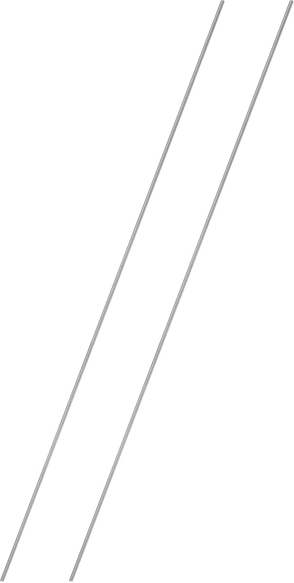 QUARKZMAN 2 stuks volledige schroefdraadstang M2 x 0,4 mm stijging 304 roestvrij staal rechtse schroefdraad - ShopVlot