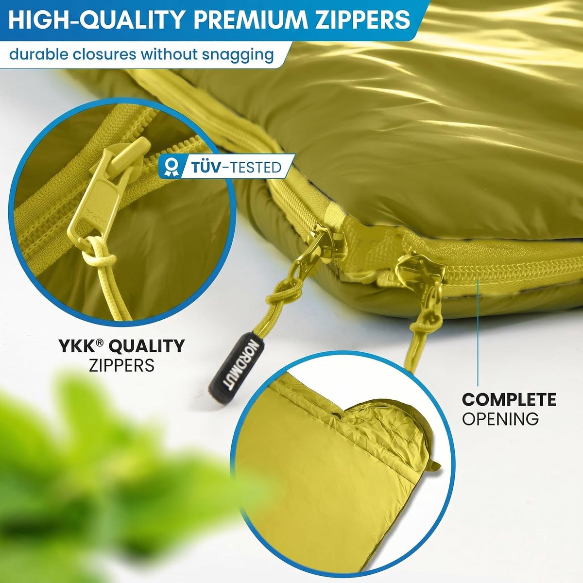 NORDMUT® Blanket Sleeping Bag for Adults with YKK Two-Way Zip, Small Pack Size and Ultra Light, 1600 g, 3 Seasons (250 - ShopVlot