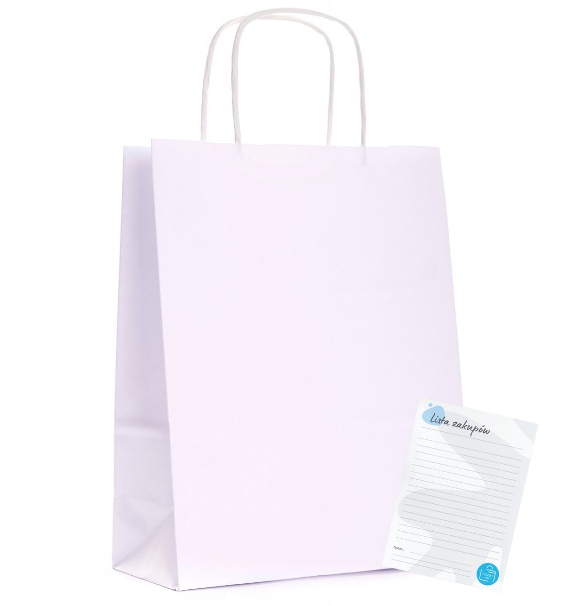 Merkloze Witte Papieren Draagtassen Mini 18x8x22 cm - 75 Stuks