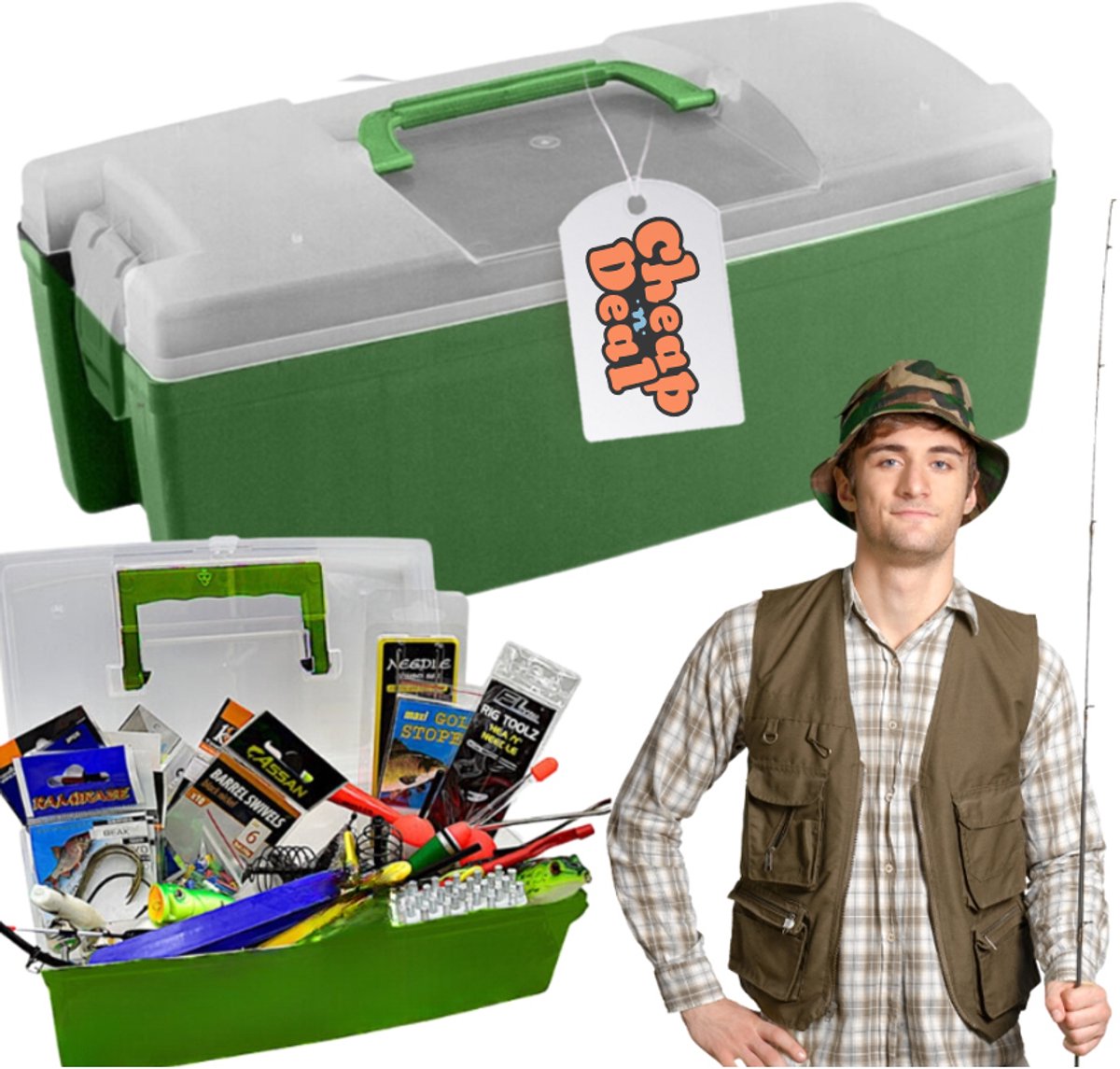 Opbergkist Visserij Accessoires Organizer - Groen