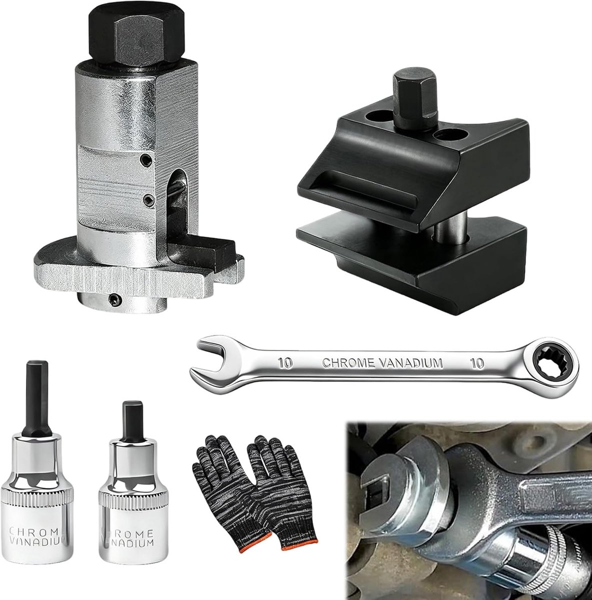 Veerpoot spreider set 4-delig - staal - robuuste afwerking - ideaal voor onderhoud - ShopVlot