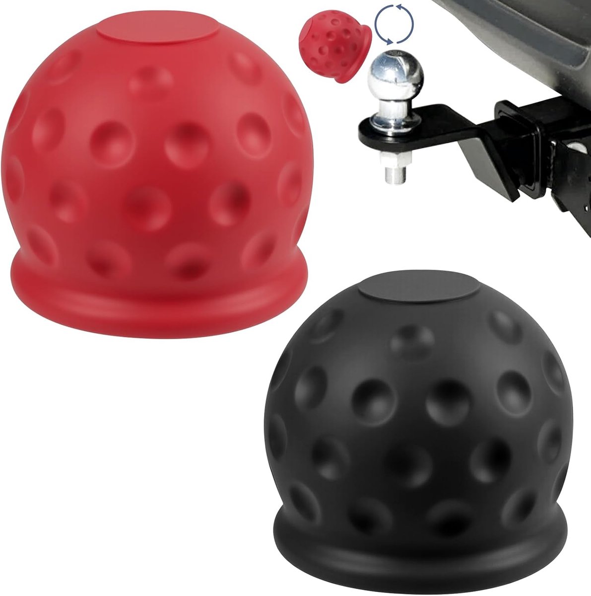 Trekhaakbal bescherming 50mm - rubber - niet-slip en corrosiebestendig - beschermt tegen stof - ShopVlot