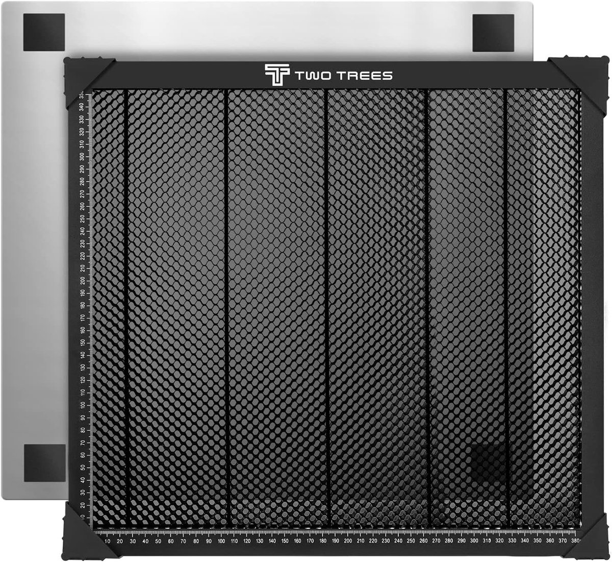 Honingraat Werktafel - Zwart - 430 x 400 mm - Stalen Constructie met Metalen Onderlegger - Voor Lasergraveermachines