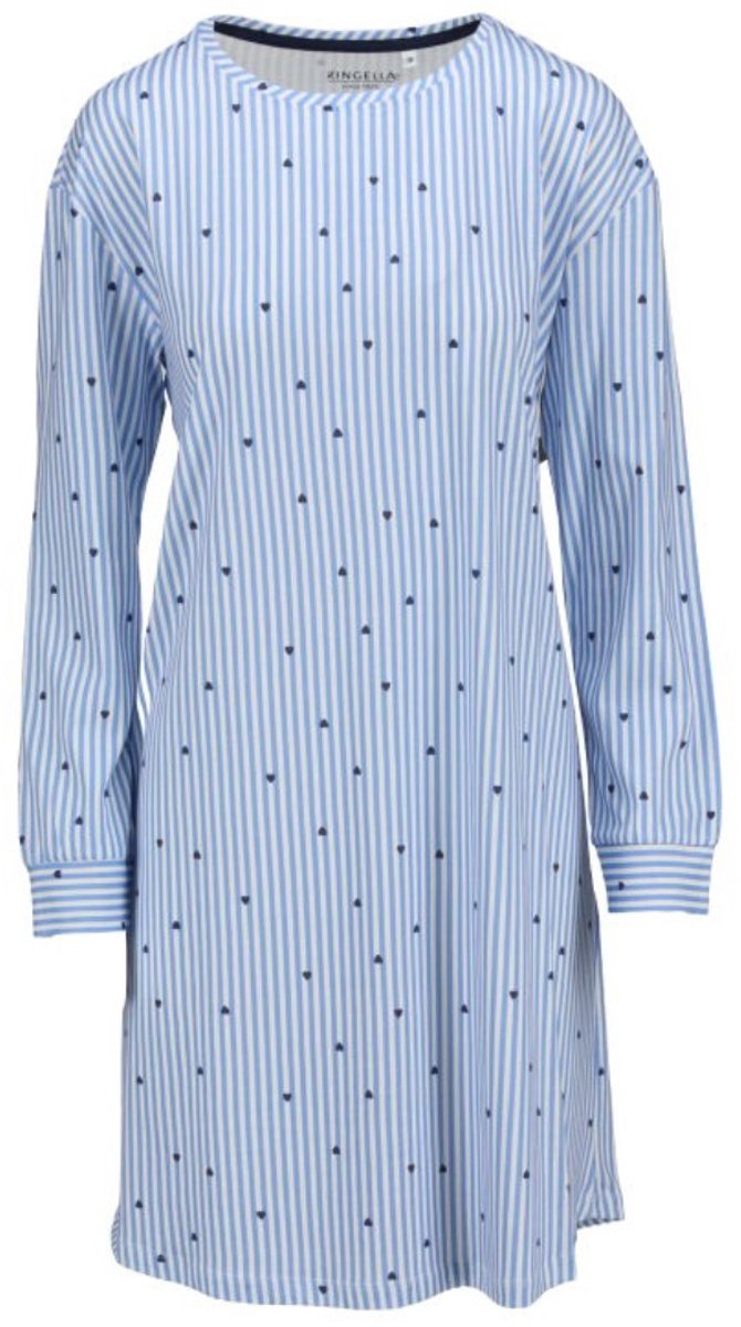 Ringella Katoenen dames nachthemd lichtblauw Ringella - Blauw - Maat - 50