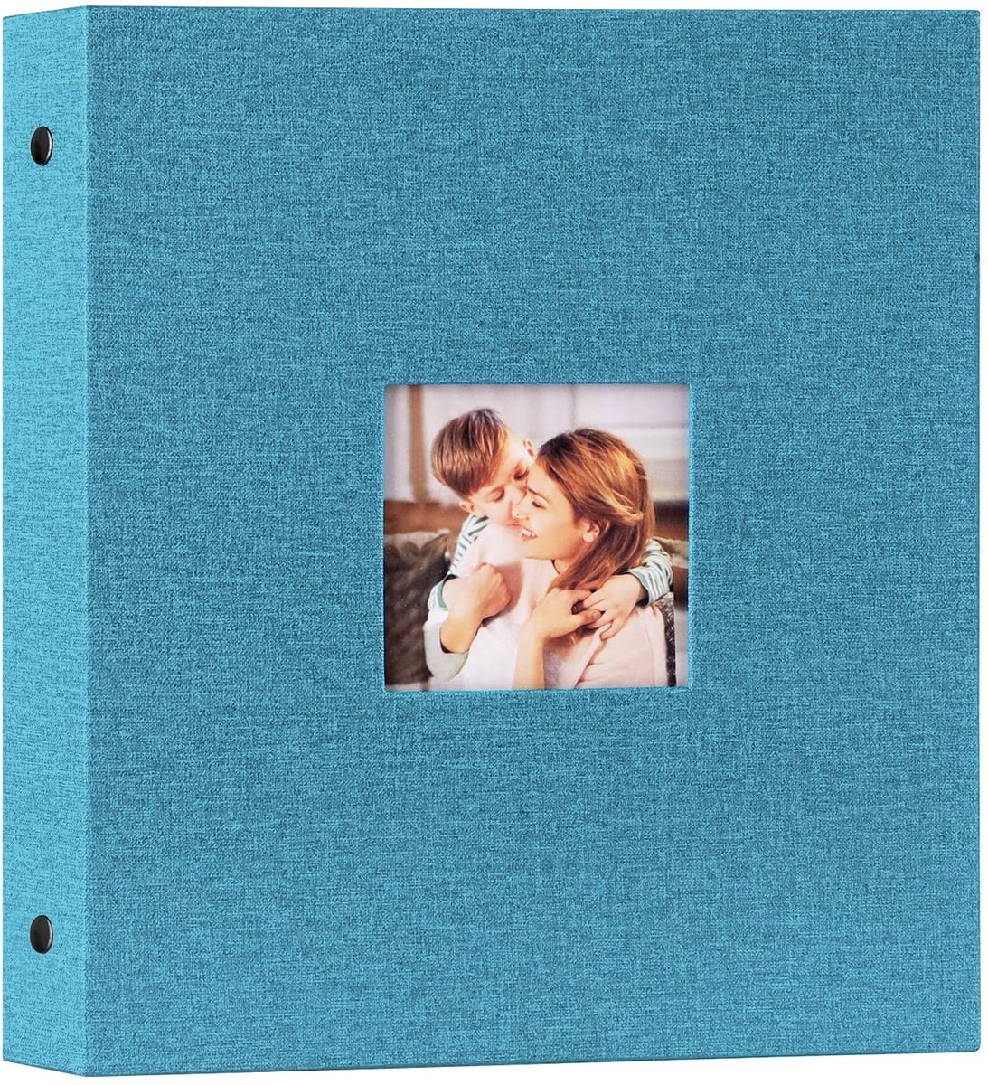 Fotoalbum 7x5 - Linnen slip-in bovenlader - Groenblauw - Bewaar 200 portretten - ShopVlot