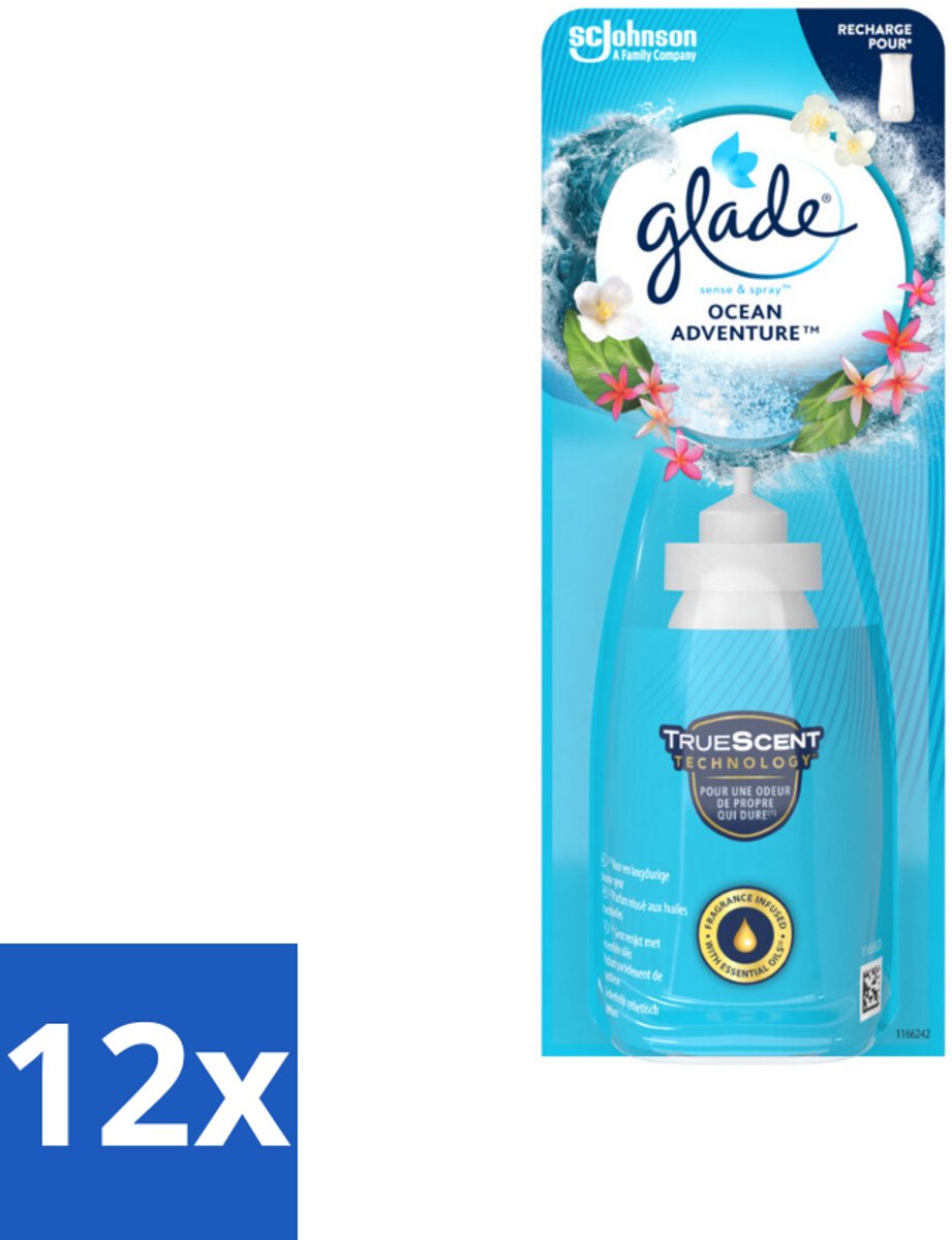 Glade - Sense & Spray - Ocean Adventure - 18 ml - Voordeelverpakking - 12 stuks