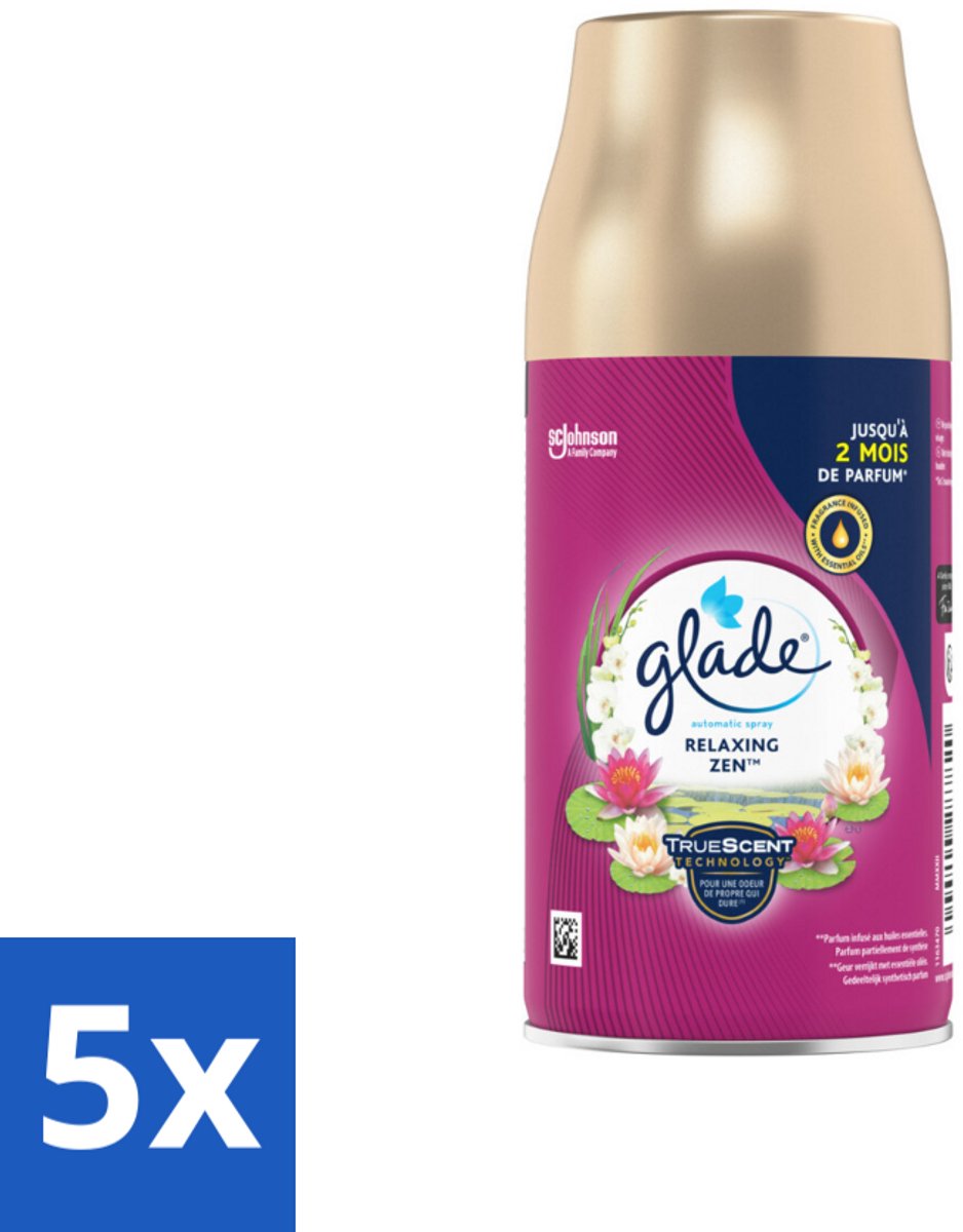 Glade - Navulling Automatische Spray - Relaxing Zen - 269 ml - Bulkverpakking - 5 stuks