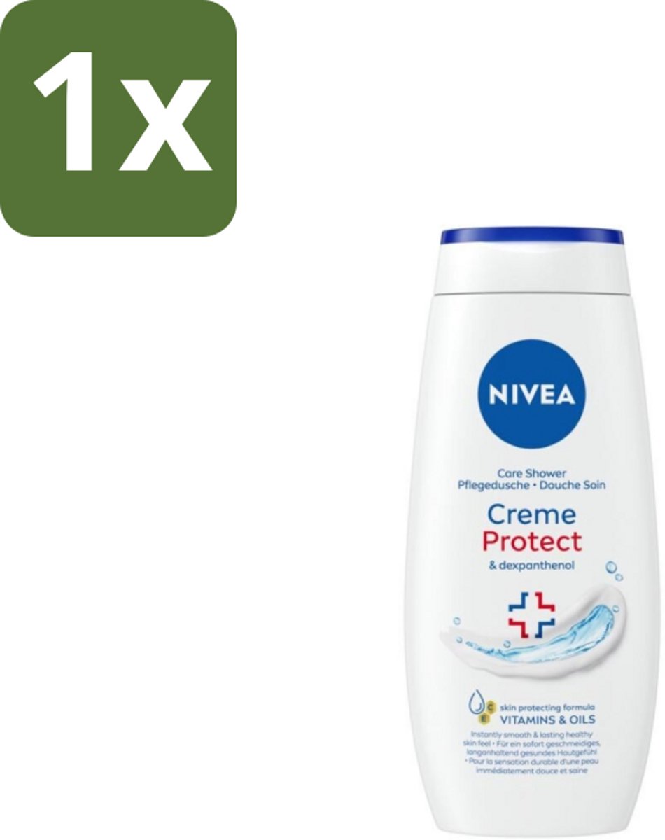 1 x NIVEA - Douchecrème - Beschermend - Langdurig Gezond Huidgevoel - 250 ml - Douchecrème - Huidbescherming - Hydratatie - Vitamine C - Vitamine E