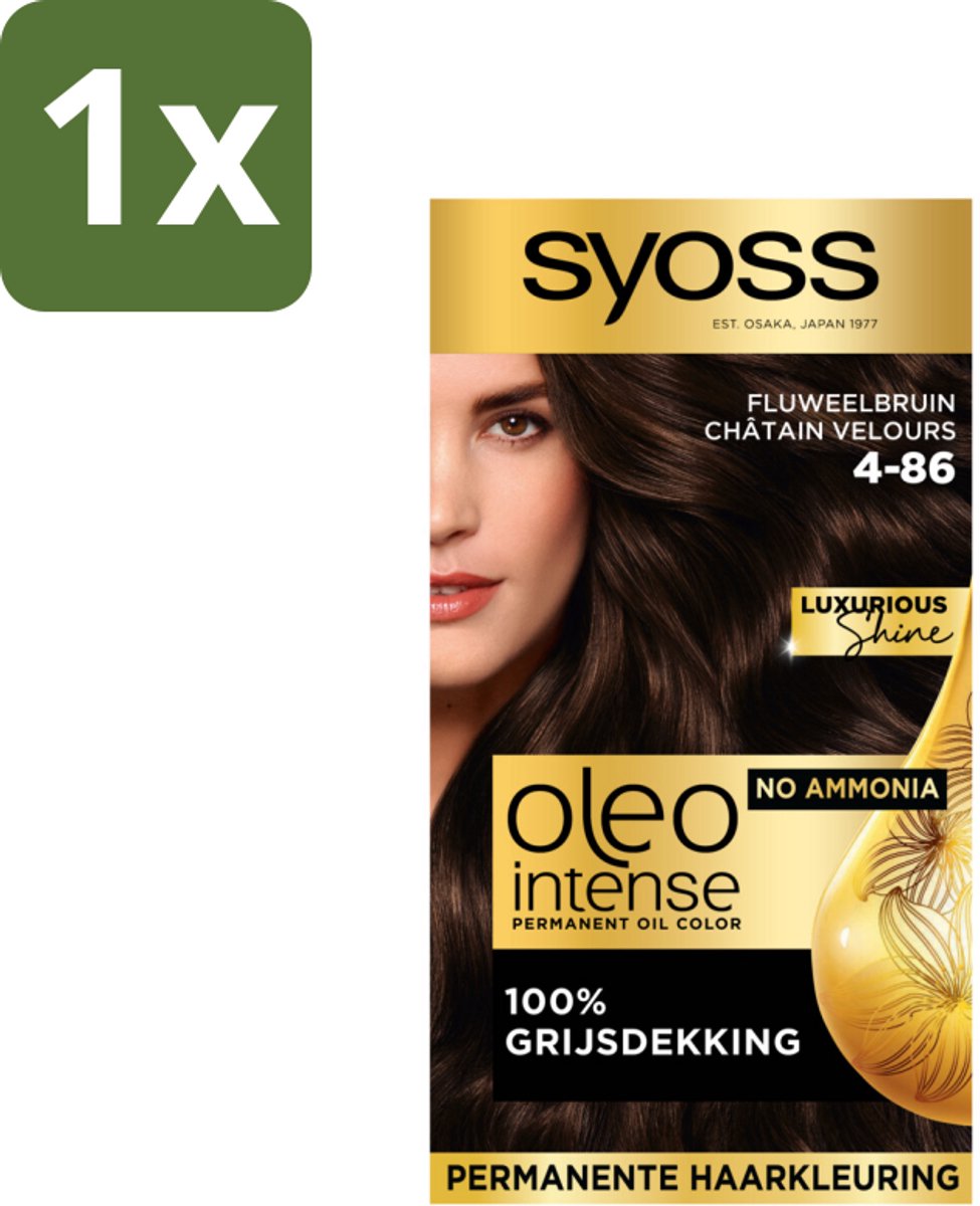 Syoss Oleo Intense - Haarverf - 4-86 - Fluweel Bruin - 115ml
