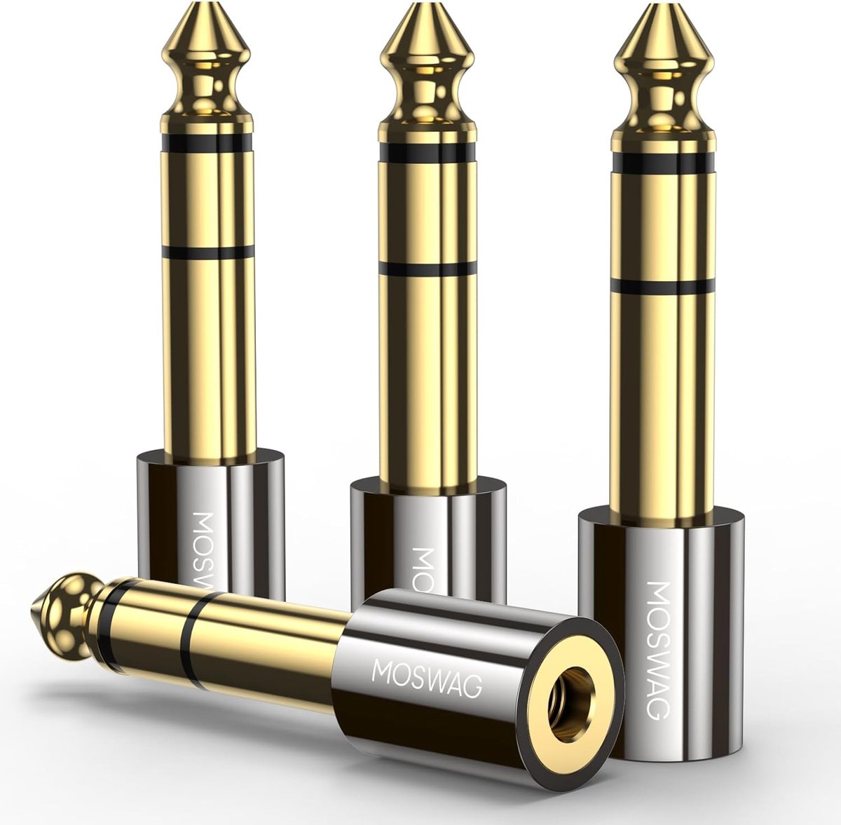Headphone adapter 6.35mm naar 3.5mm - metaal - eenvoudig te gebruiken - perfect voor gitaar en computer - ShopVlot