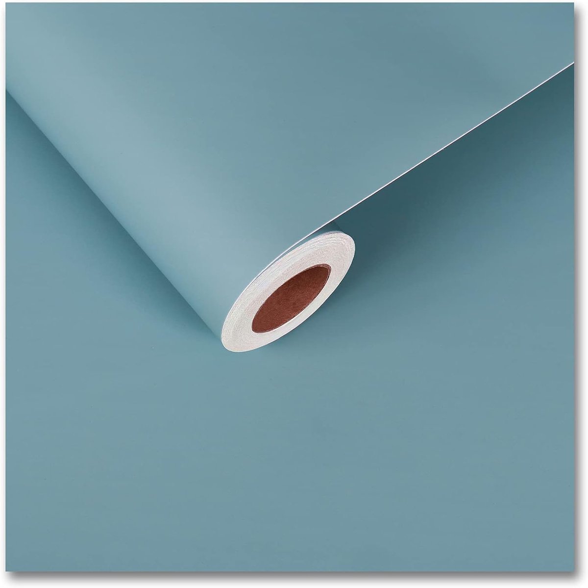 Zelfklevend behang 30 x 200 cm - lichtblauw vinyl - matte uitstraling - waterdicht voor meubels - ShopVlot