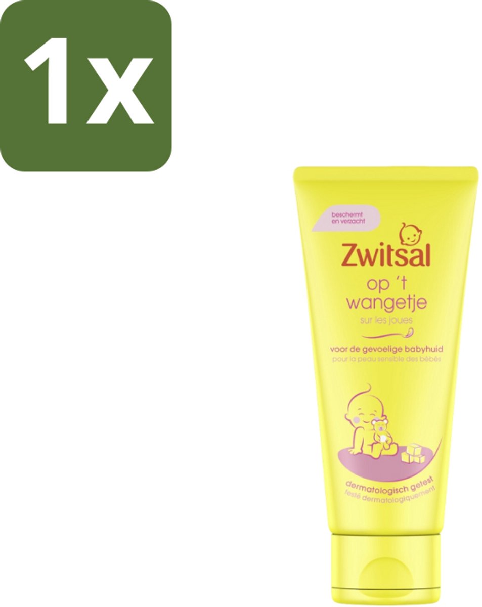 1 x Zwitsal - Op 't Wangetje - Gezichtscrème voor Baby’s - Gevoelige Babyhuid - 100 ml - Babyhuid Verzorging - Gezichtscrème Voor Baby - Gevoelige Babyhuid - Bescherming Tegen Wind En Weer - Kamille Extract