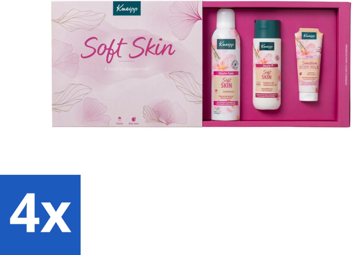 4 x Kneipp - Soft Skin Collection Luxe Geschenkset - Douche foam - Kneipp - Cadeauset - Verzorging - Huidverzorging - Droge Huid