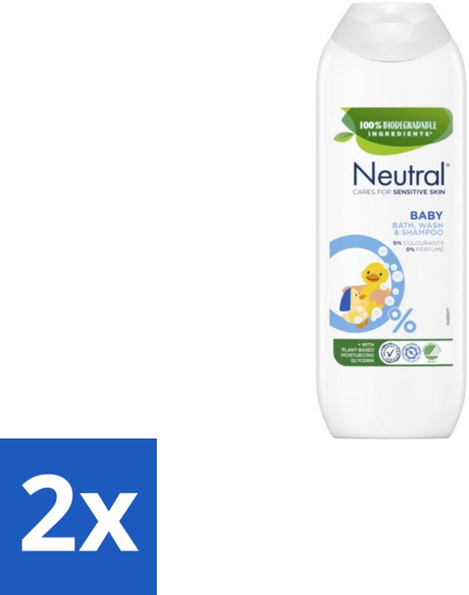 2 x Neutral - Baby Shampoo - Gevoelige huid - Parfumvrij - 250 ml - Baby Shampoo - Babywas - Babyproducten - Parfumvrije Shampoo - Babyhuid