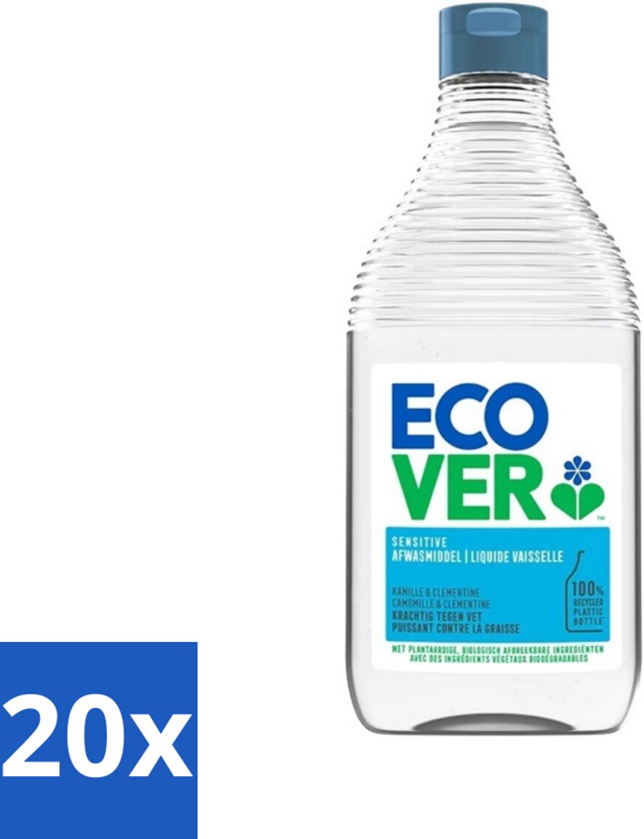 20 x Ecover - Afwasmiddel - Kamille & Clementine - 950 ml - Ecover Afwasmiddel - Afwasmiddel Kamille En Clementine - Plantaardig Afwasmiddel - Afwasmiddel Voor Vaat - Afwasmiddel Zonder Chemicaliën