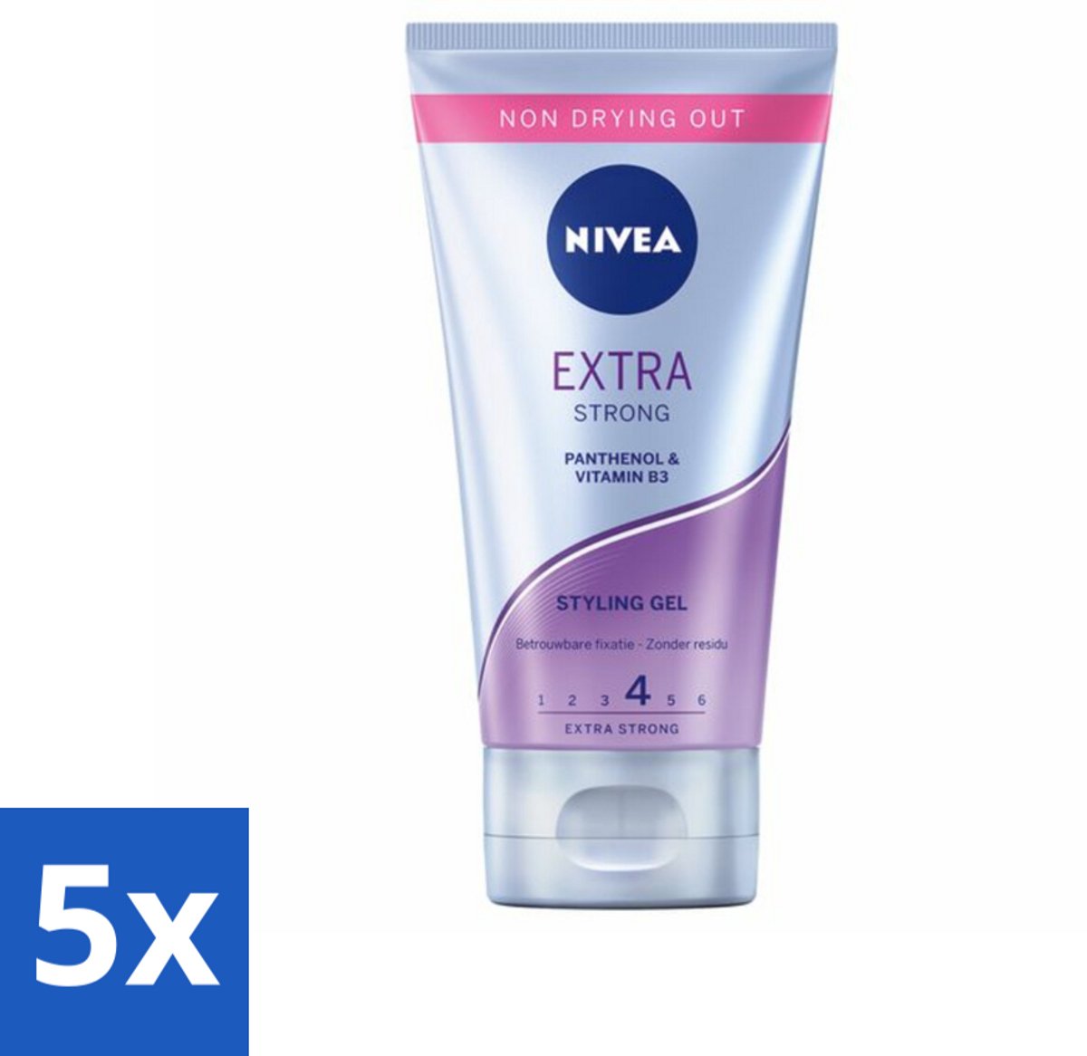 5 x NIVEA - Stylingsgel - Extra Sterk - Betrouwbare Fixatie - 150 ml - Styling Gel - Haar Fixatie - Voedend Haar - Haar Bescherming - Extra Sterke Fixatie