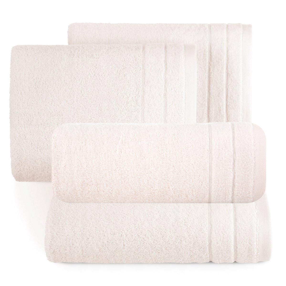 Set van 4 Katoenen Badhanddoeken 500g/m² - Lichtroze