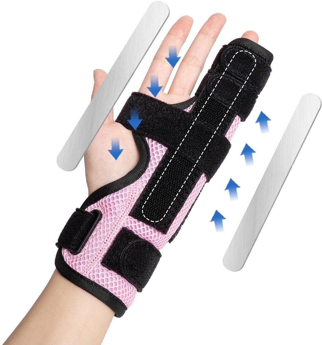 Thumb Brace for Small Finger for Raising Metal Thumb Brace Left and Right for Broken Small Fingers, Sprains - ShopVlot