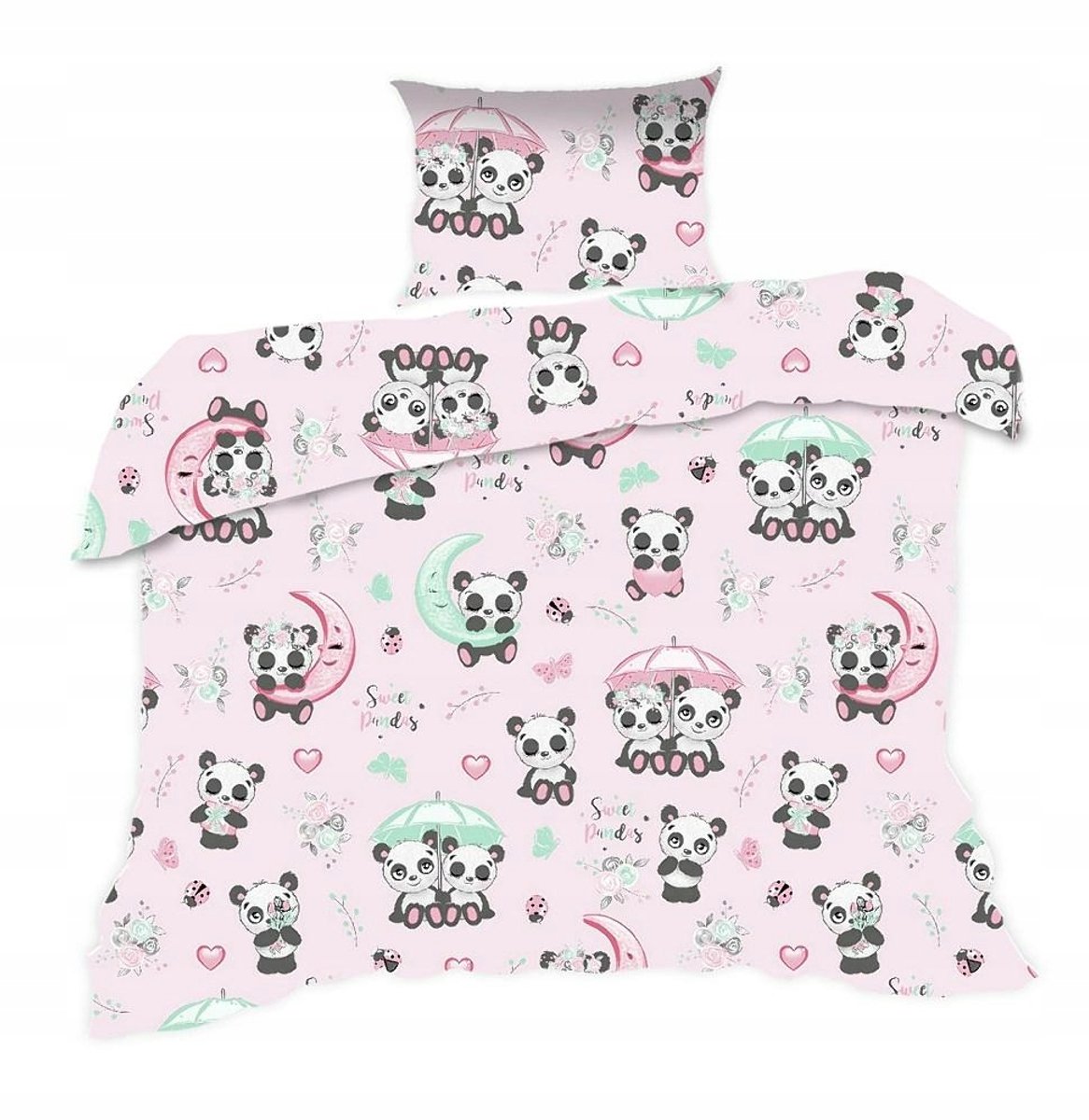 Kinderbeddengoed 100x135 cm met Paddenstoel print - Inclusief Kussensloop 40x60 cm