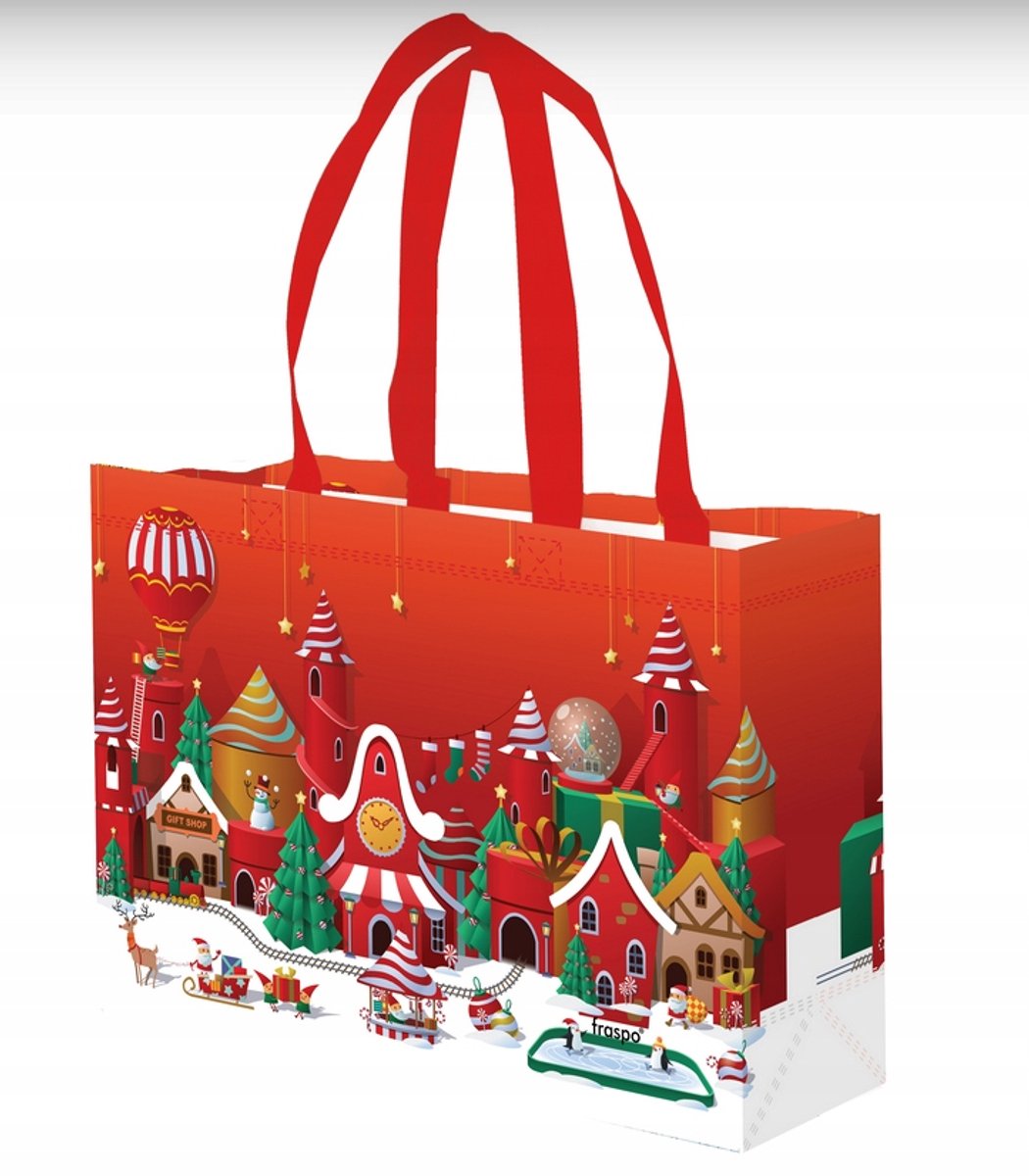 8L Kerstmarkt Cadeautas - Ideaal voor Sinterklaas en Kerst