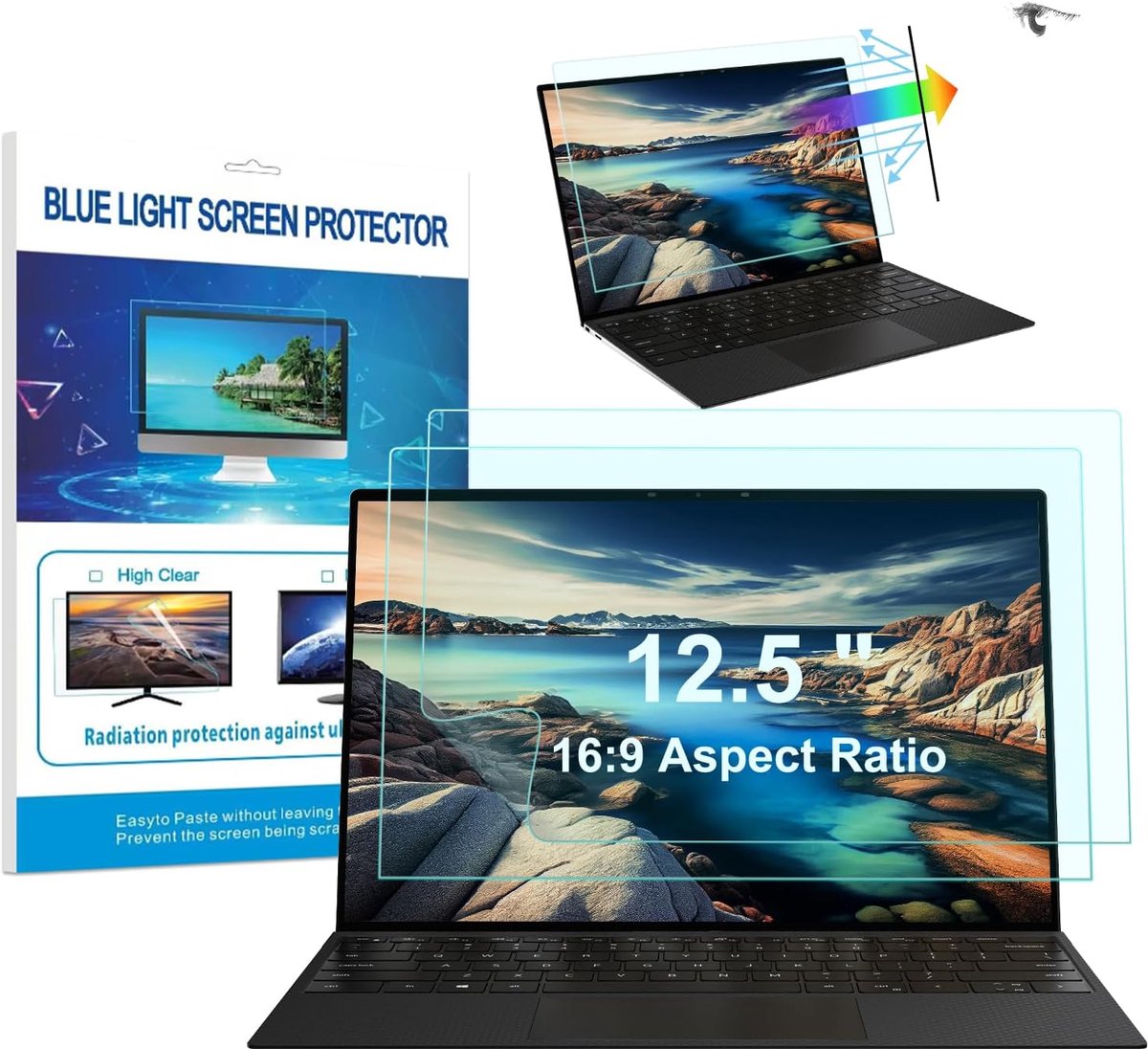 HaruYo [2 Pack 12.5 Inch Laptop Screen Protector Screen Protector Anti-Blue Light Filter Screen Protector Anti-glare - ShopVlot