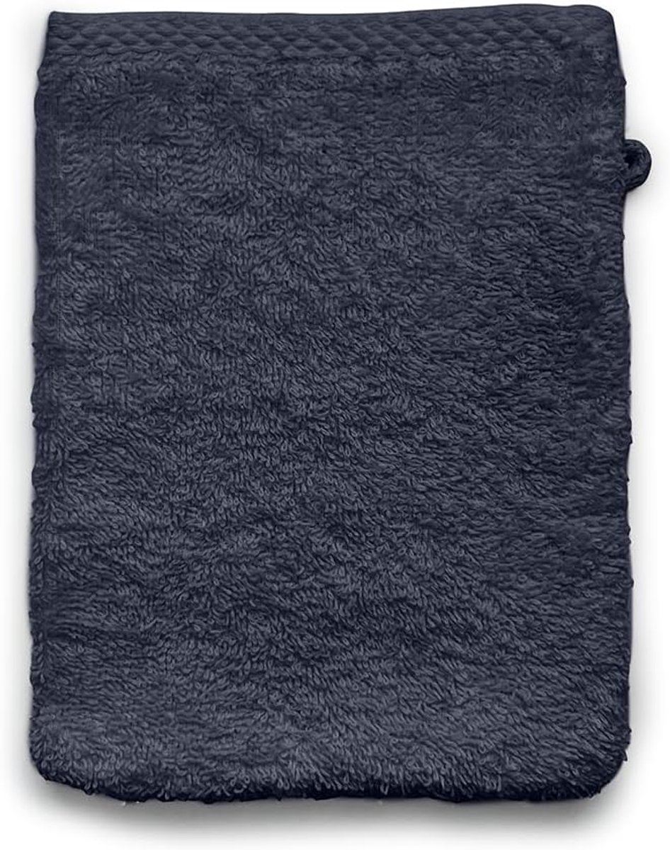 Terry Washcloth 100% Cotton 16x21cm - dark grey - set of 12 - ShopVlot