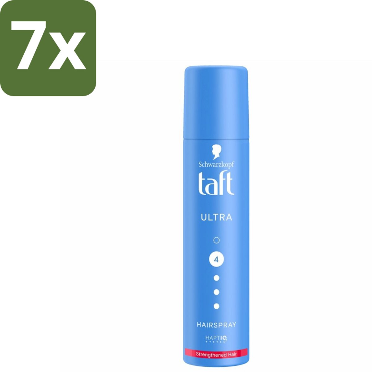 Taft - Ultra 4 - Haarspray Mini - Sterke hold voor onderweg - 75 ml - Bulkverpakking - 7 stuks