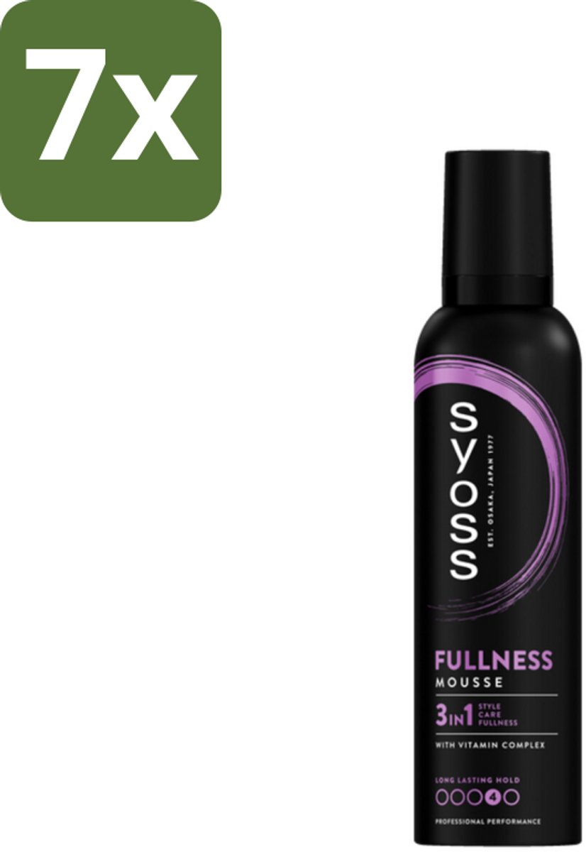 Syoss - Fullness - Haarmousse - Lichtgewicht Volume - 250 ml - Bulkverpakking - 7 stuks