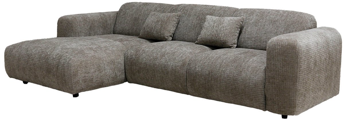 Giga Meubel Chaise Longue Bank Dijon - 3-Zits - Links - Taupe