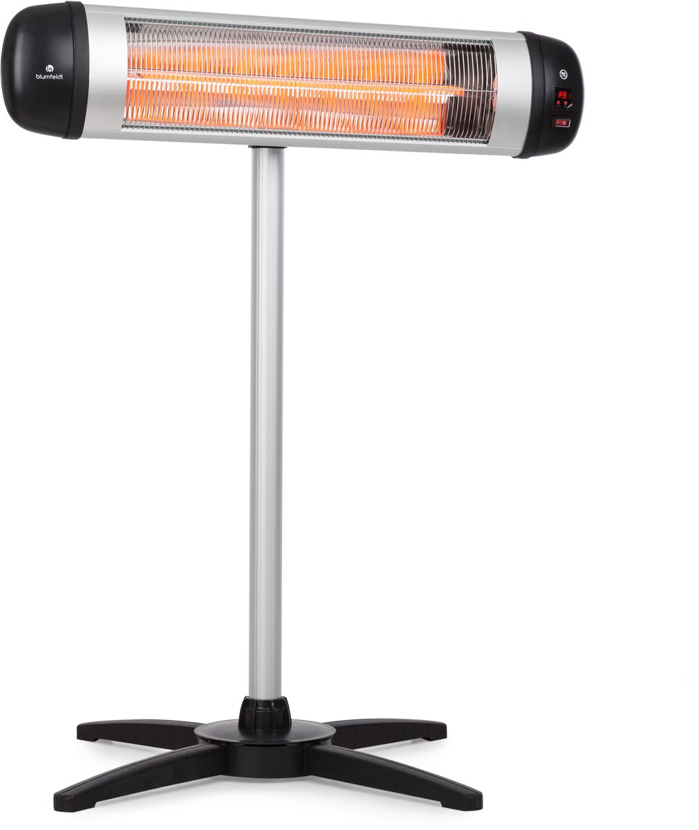 Blumfeldt Rising Sun infrarood verwarming - 3 standen : 850 / 1650 / 2500 W - terrasverwarmer - kachel - aluminium reflector - afstandsbediening