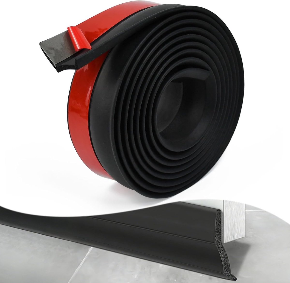 Garage Deur Afsluiting 3 Meter - Zelfklevende Rubber Seal - Waterdichte Strip - Bescherming tegen weersinvloeden - ShopVlot