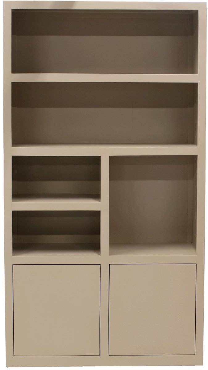 Giga Meubel Wandkast Xander - Hardhout/Hout - Beige - 120x45x220cm