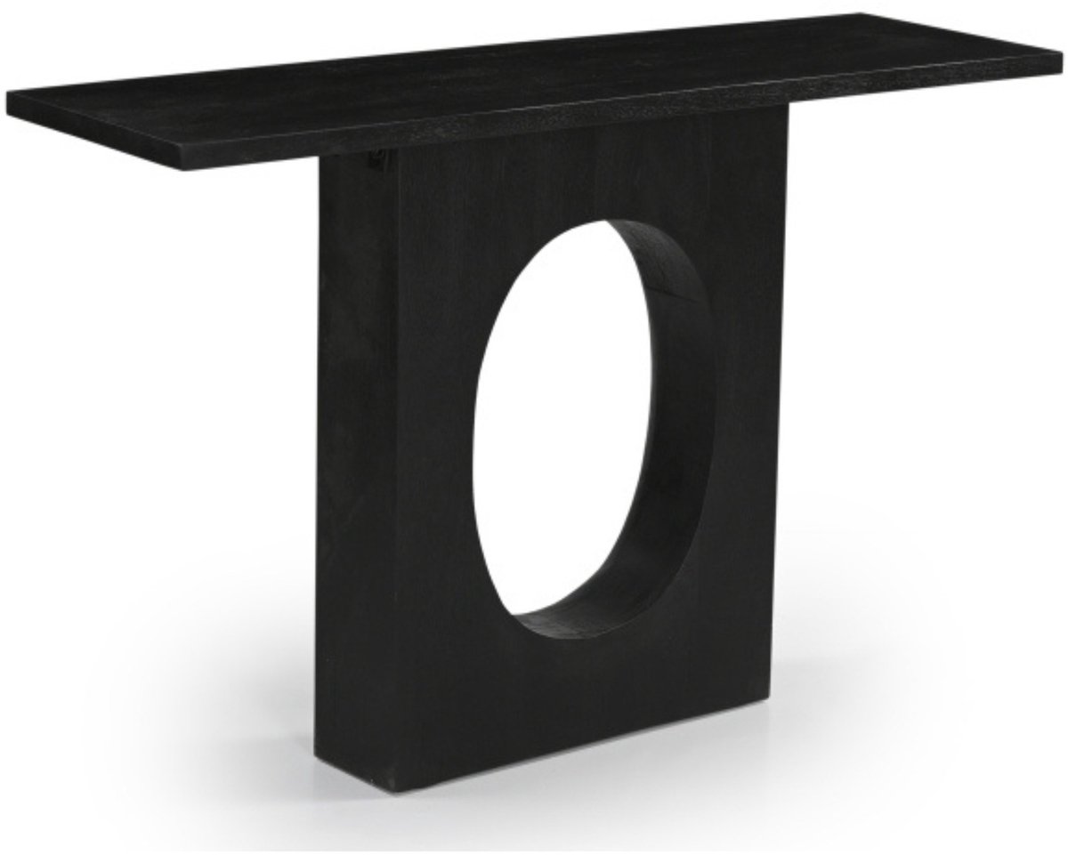 Giga Meubel Sidetable Jolijn - Zwart Mangohout - 120x35x77cm