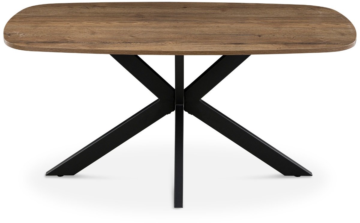 Giga Meubel Eettafel Jaimy - Deens Ovaal Donkerbruin Hout - 160x90x76cm