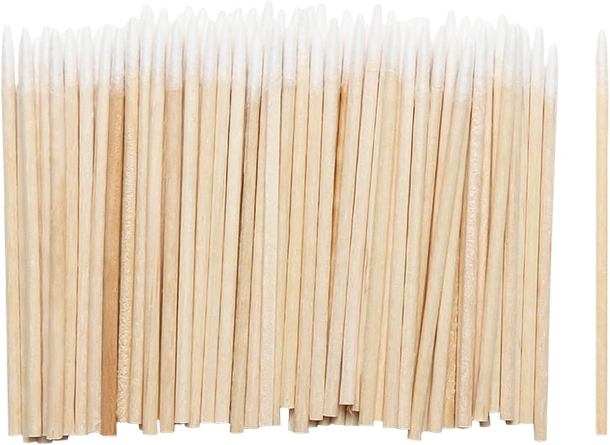 Pointed Cotton Smears 600 stuks - Houten applicator - Voor make-up en reiniging - Veilig en milieuvriendelijk - ShopVlot
