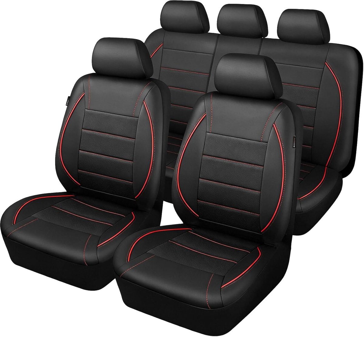 Auto zitbekleding set 9-delig - wasbare leren bekleding - universele bescherming voor 5 zitplaatsen - ShopVlot