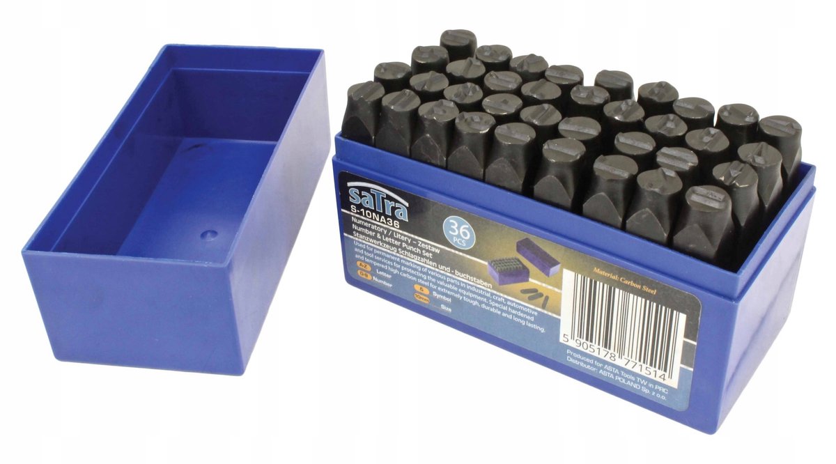 Satra Numerator Set 10mm 36 Stuks - Metaal & Leer Markeren