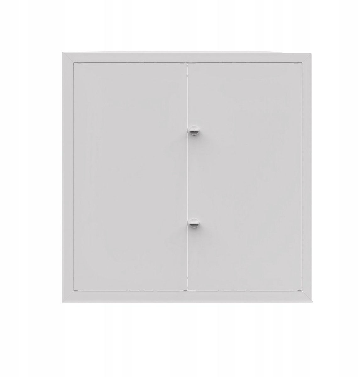 Metalen Inspectieluik Wit 90x120 cm met Draaiknop