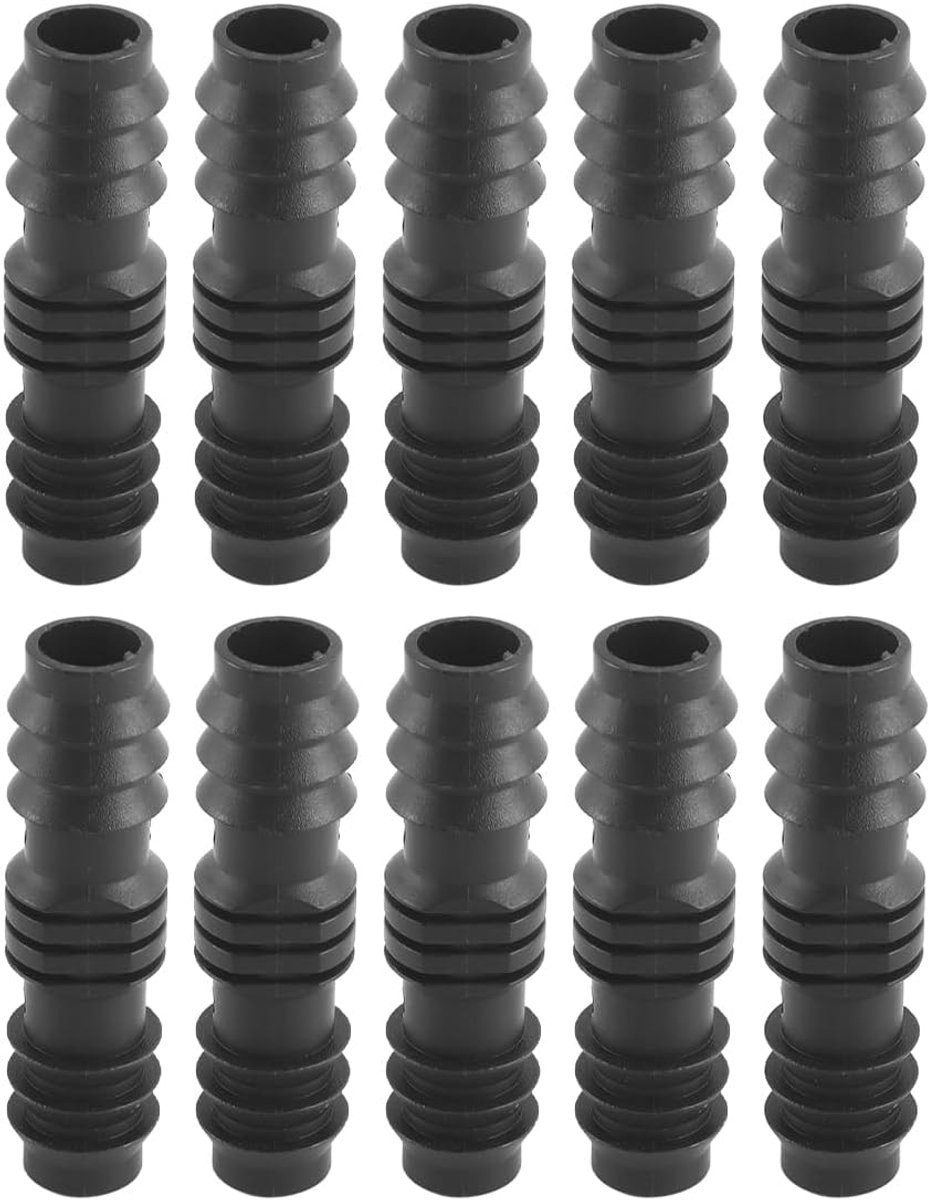 Ticha 10 stuks druppelirrigatiekoppelingen PE-buis rechte connector 16 mm tuinslangkoppeling voor microsproeiers - ShopVlot